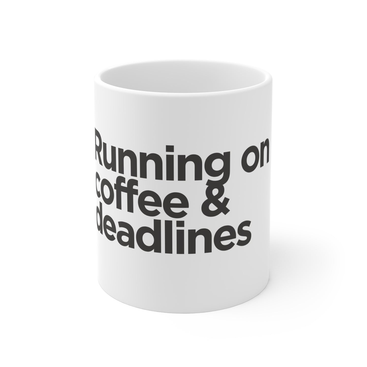 Running on Coffee & Deadlines Mug (White)